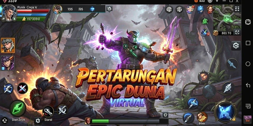 Screenshot 333V menampilkan aksinya dalam pertarungan yang epik.