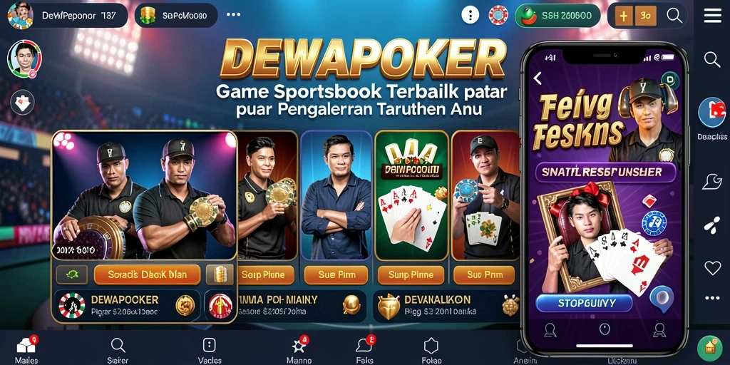Tangkapan layar DEWAPOKER menampilkan antarmuka aplikasi dengan opsi taruhan.