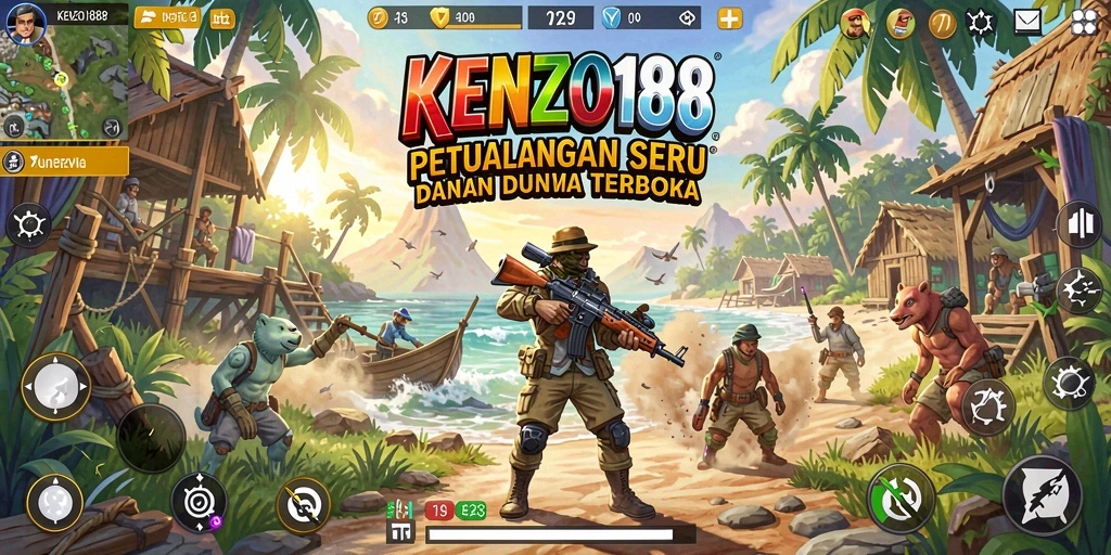 Gameplay seru KENZO188 dalam dunia terbuka yang luas.
