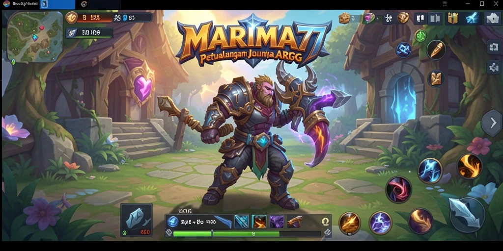 Screenshot gameplay MARIMA77 yang menampilkan aksi pertarungan epik.