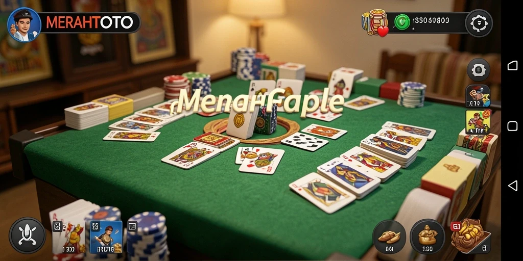 Tampilan gameplay Gaple yang menarik di MERAHTOTO.
