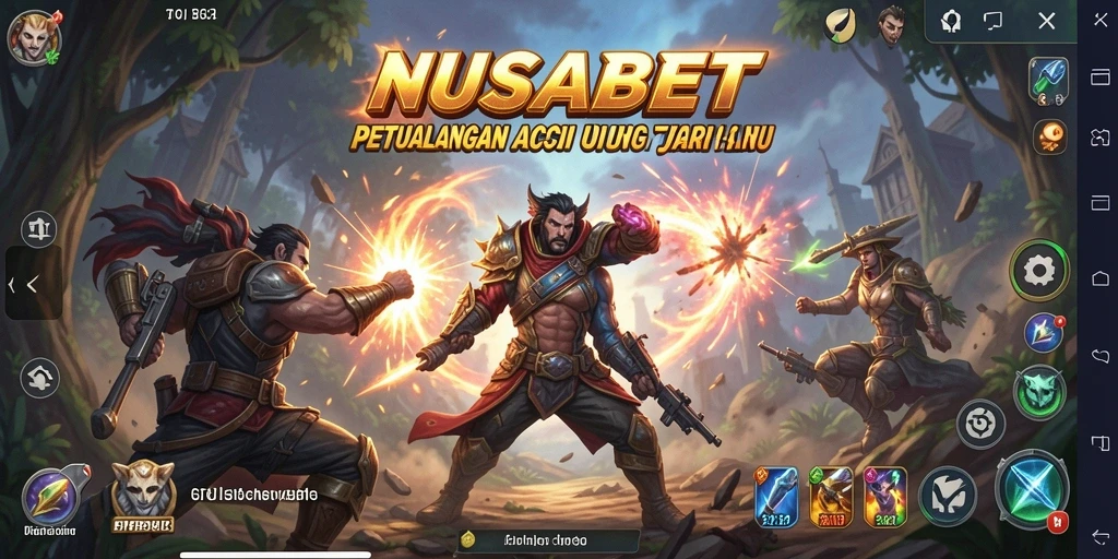 Screenshot gameplay NUSABET yang menampilkan aksi mendebarkan.