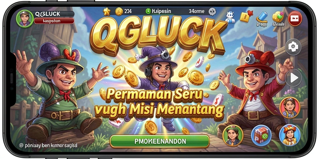 Tampilan gameplay seru dan menantang dari QGLUCK.