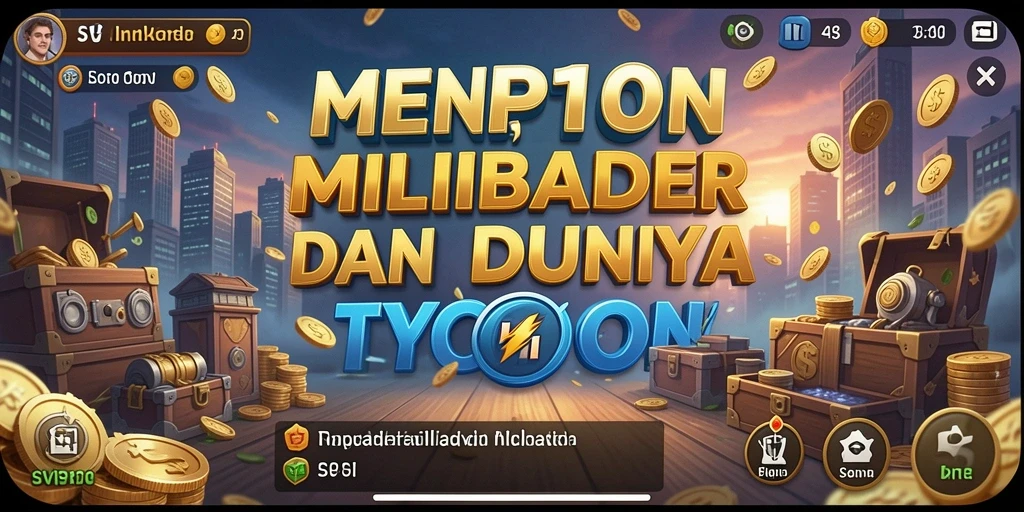Screenshot gameplay SVIP10 menampilkan aksi seru dalam membangun bisnis Tycoon.