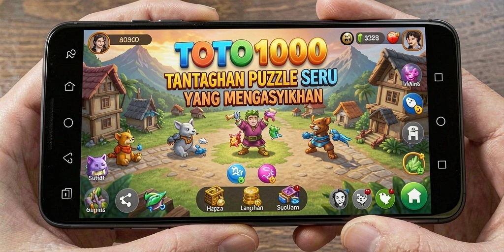 Tangkapan layar gameplay TOTO1000 menunjukkan teka-teki yang menantang dan menarik.