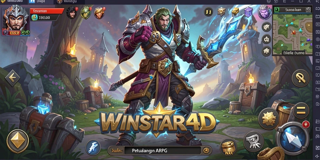 Gameplay seru WINSTAR4D dalam aksi pertarungan ARPG.